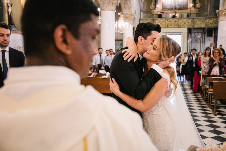 Bride and Groom Wedding Ceremony Portofino Photographer