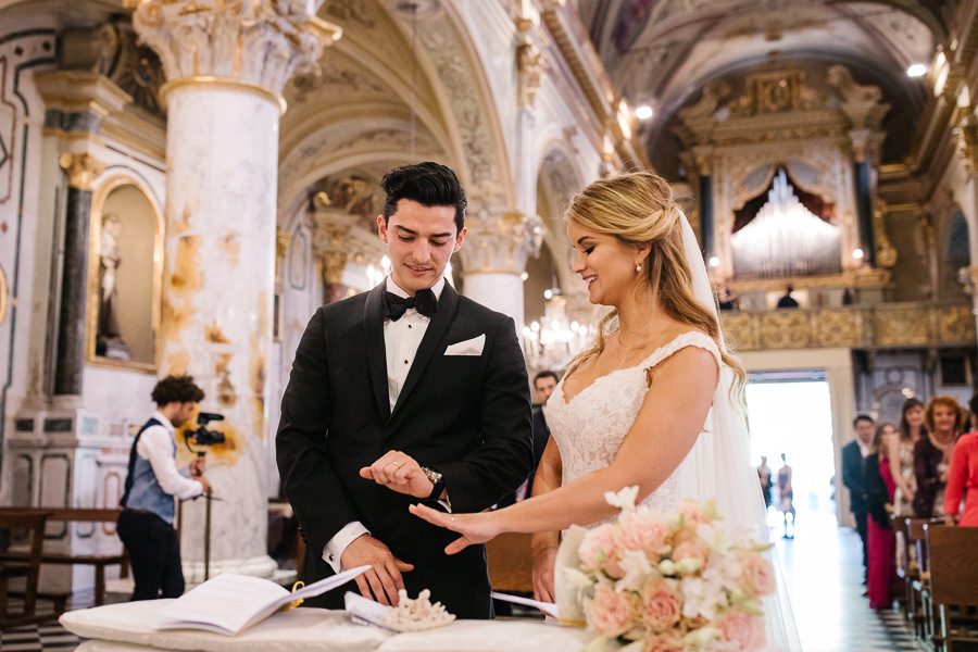 Ring exchange wedding portofino