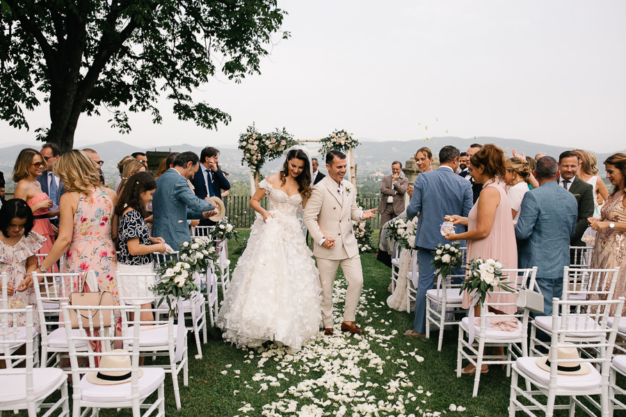 Wedding vows during ceremony