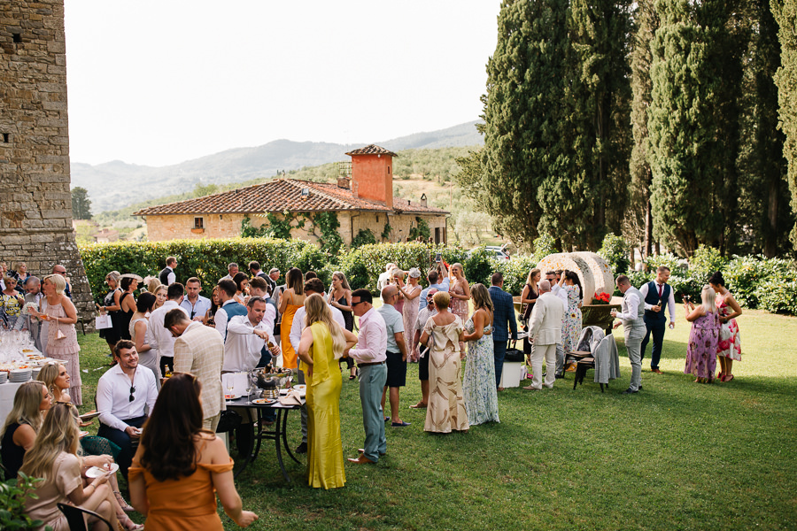 wedding reception castello del trebbio tuscany