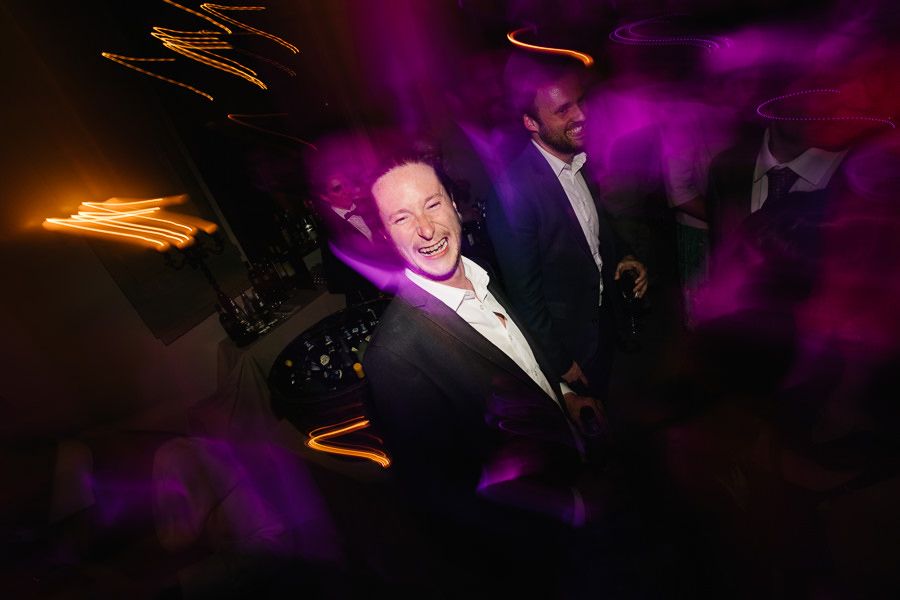 wedding guests dancing in tuscany