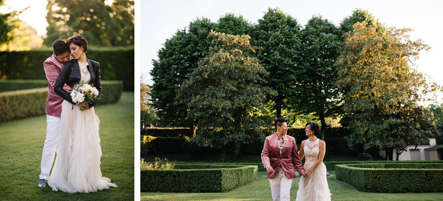 Wedding Portrait in the garden of Villa La Vedetta