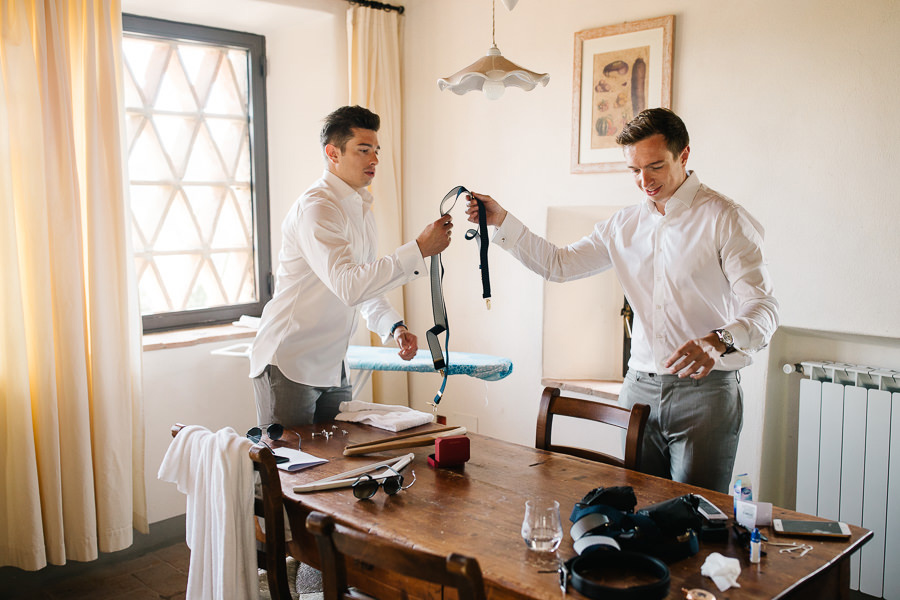 groom getting ready