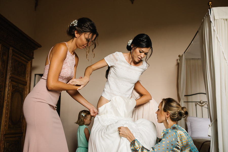 Bride wedding preparation
