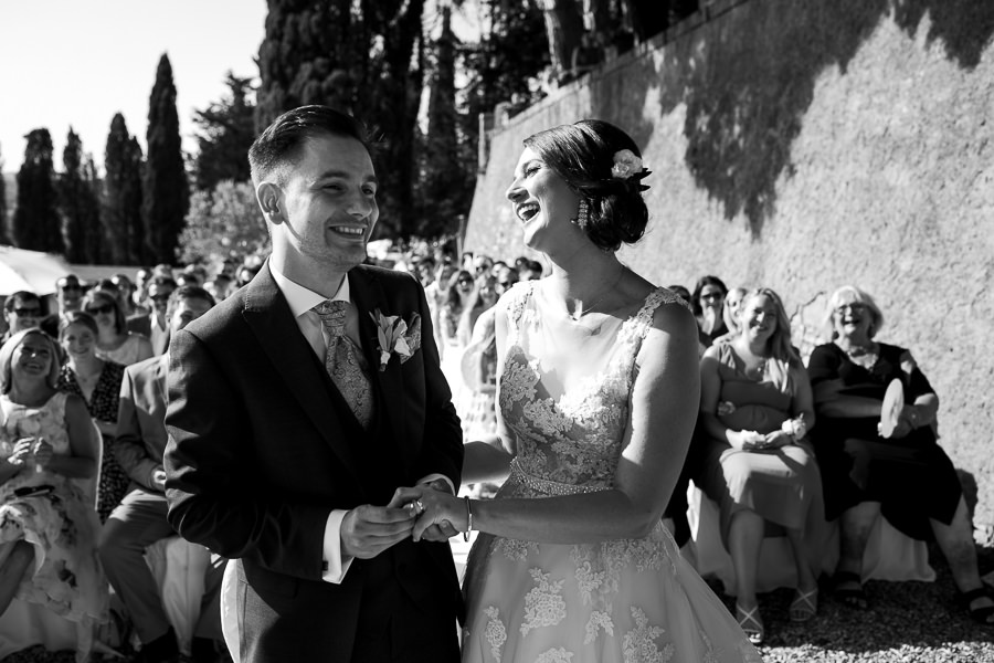 romantic wedding ceremony at tenuta mocajo
