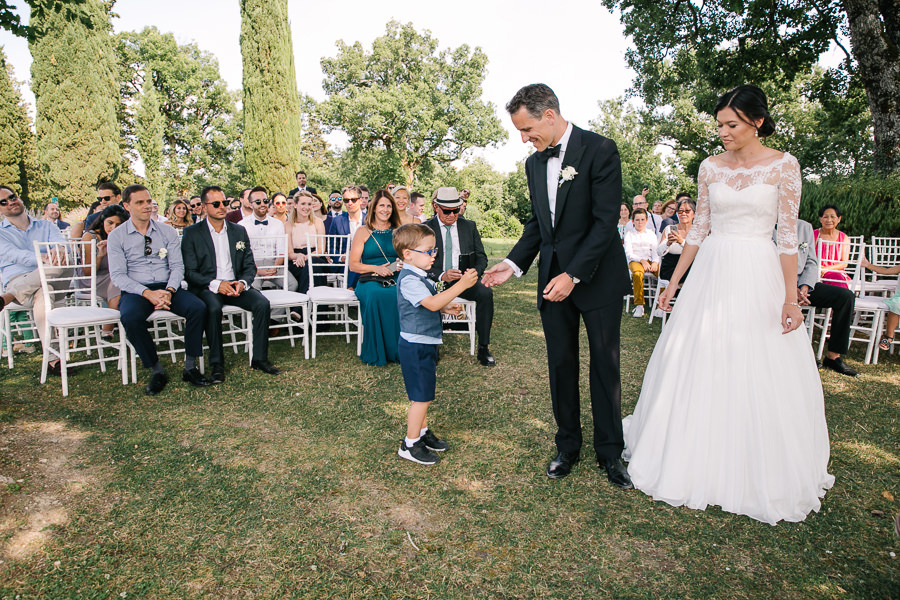 castello di meleto outdoor wedding ceremony