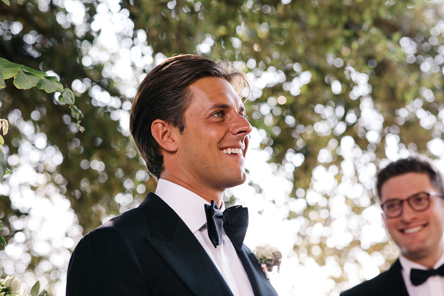 wedding ceremony in the garden of Villa Di Maiano