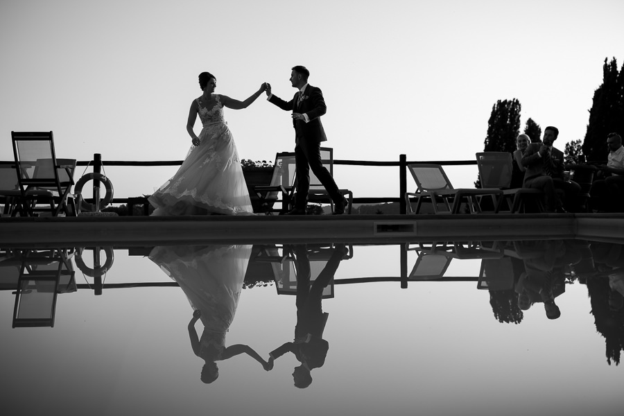 Bride and Groom on a Horse Wedding Tuscany