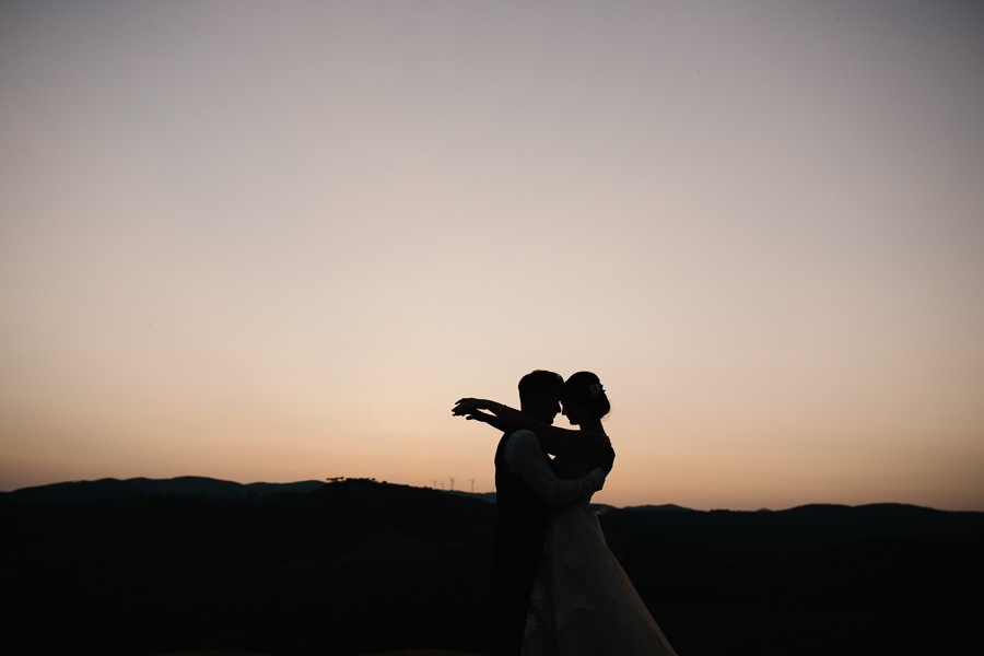 Bride and Groom on a Horse Wedding Tuscany