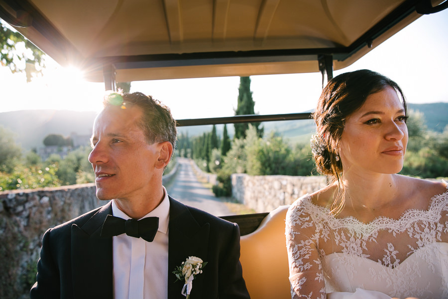 Wedding Photo Portraits in the sunset at Castello di Meleto