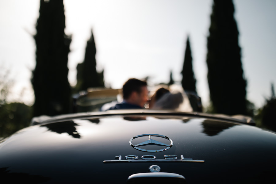 Mercedes 190 SL Wedding Photo Tuscany