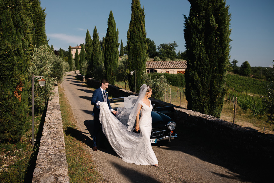 Mercedes 190 SL Wedding Photo Tuscany