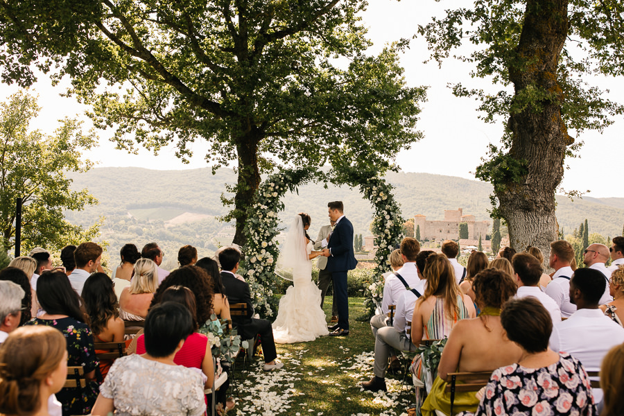 very intimate wedding ceremony at meleto