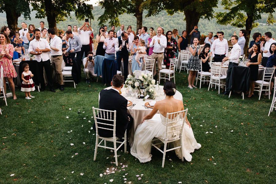 Amazing Wedding Reception in the yard of Castello di Meleto