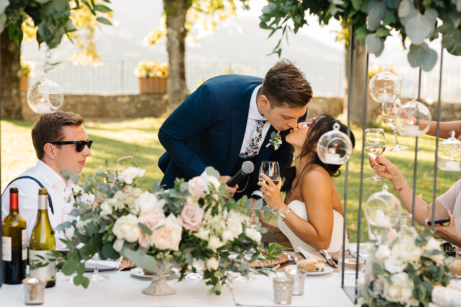 wedding speeches during the dinner