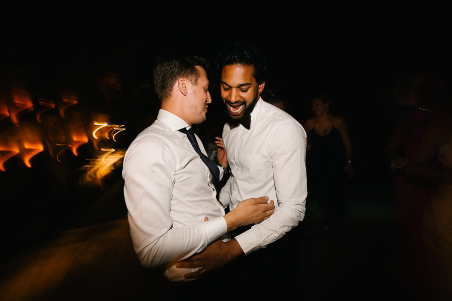 wedding guests dancing