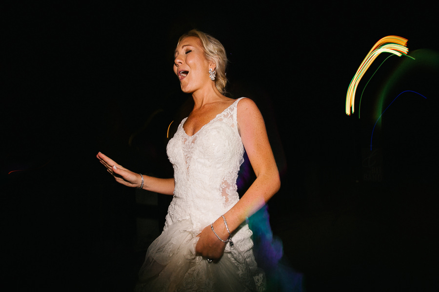 dancing bride at villa di maiano wedding