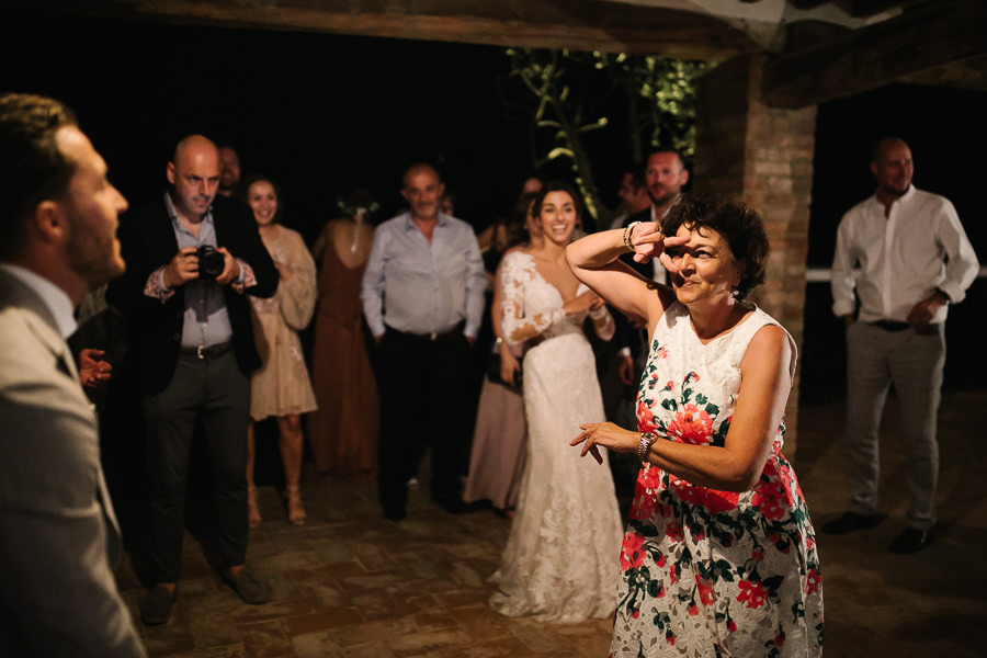 Dancing wedding guests italy