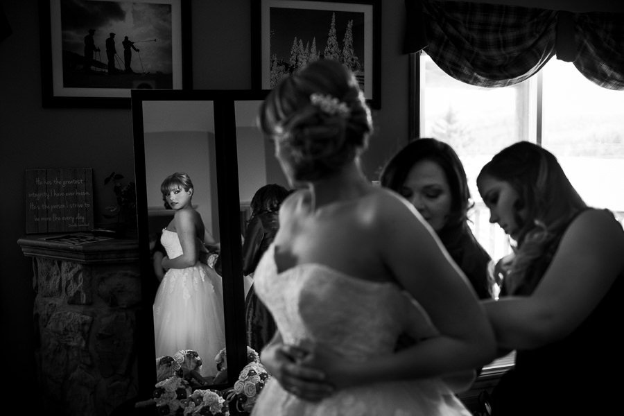 Bride and Groom Wedding Preparation Grand Lodge Mont-Tremblant