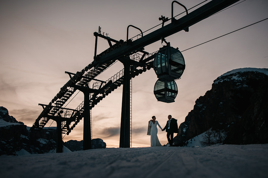 Snow Wedding Dolomites Italy