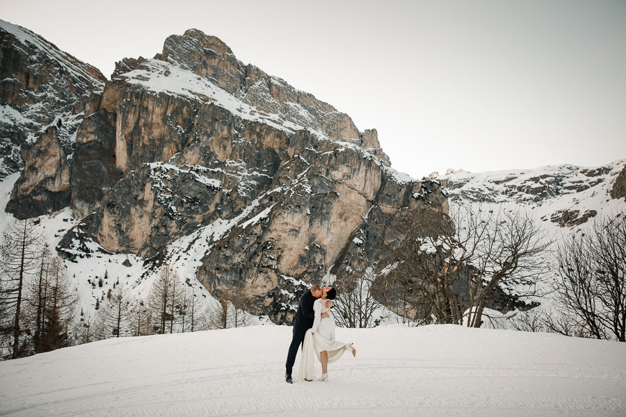 Snow Wedding Dolomites Italy