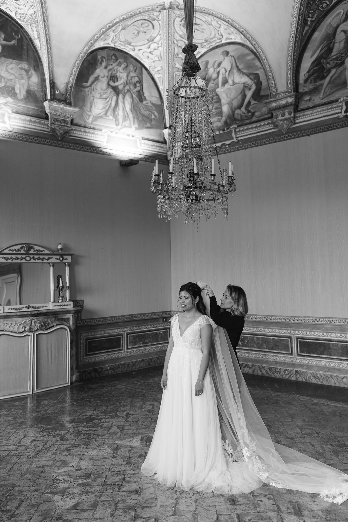 Foto der Hochzeit in der Villa Corsini in der Toskana, aufgenommen von Julian Kanz, Hochzeitsfotograf in Florenz