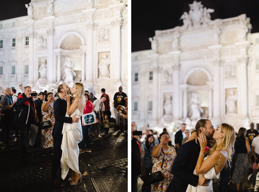 Iaia de Rose e Daniele bacio Fontana dei Trevi