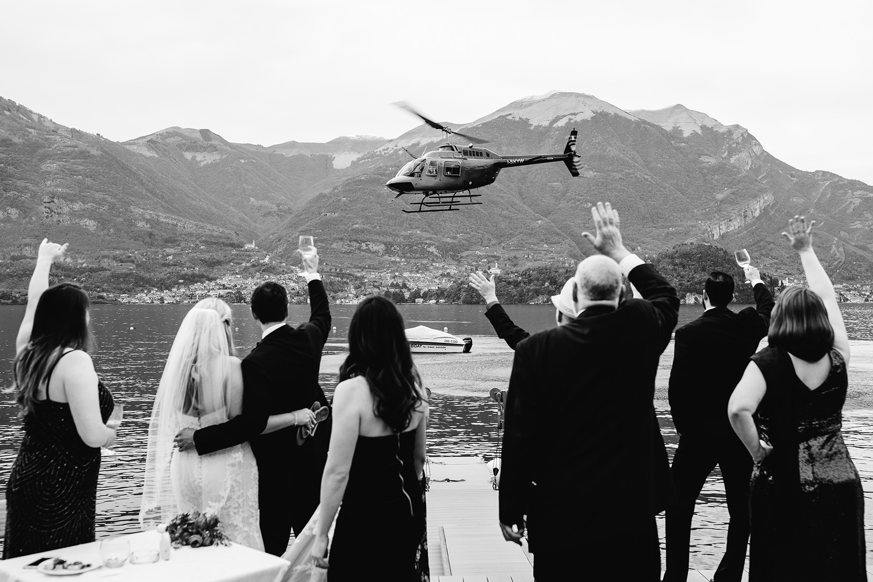 George Clooney at a wedding on Lake Como